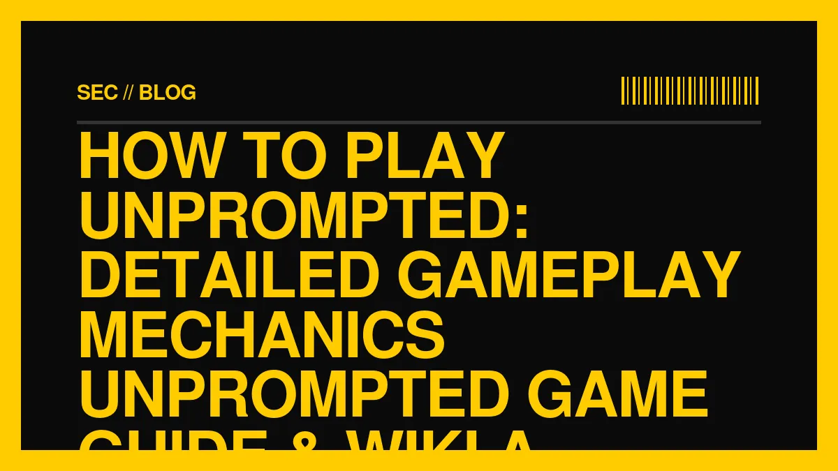 How to Play Unprompted: Detailed Gameplay Mechanics